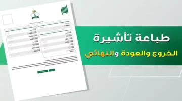 أبشر تكشف طريقة استخراج تأشيرة الخروج والعودة خلال دقائق 1447